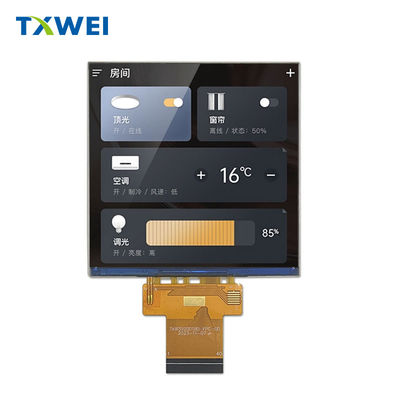 3.92인치 480*480 평면 LCD 모니터 500cd/m2 터치 스크린 디스플레이 모듈
