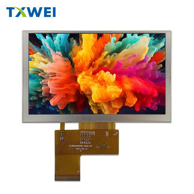 5인치 LCD 디스플레이 화면 800 * 480 650nits 밝기 RGB 인터페이스 사용자 정의 가능한 터치 화면