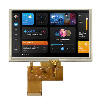5인치 TFT LCD 디스플레이 IPS/TN 800 * 480 고화질 RGB 포트 40PIN 고 밝기 사용자 정의