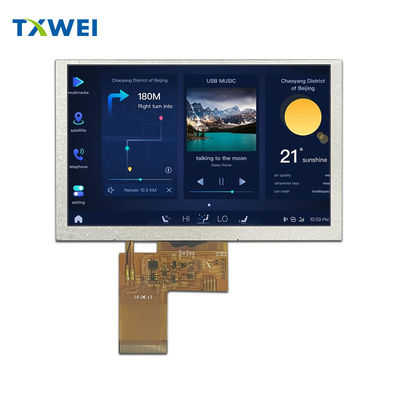 RGB 인터페이스와 함께 5인치 TFT LCD 디스플레이 IPS 풀 뷰 800 * 480 고화질 TFT 용량 터치
