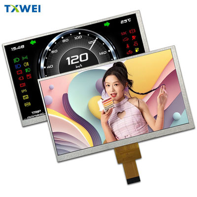 7인치 450cd/m2 자동차 기기 디스플레이 패널 1024*600 MIPI 인터페이스 40pin LCD 디스플레이 화면